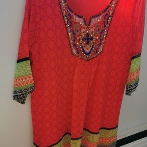 Bohemian Hand Beaded Chiffon Dress